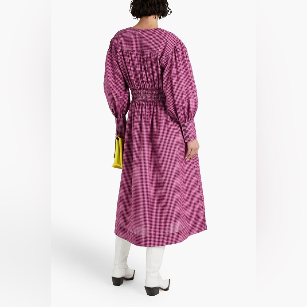 Ganni Gingham Seersucker dress - Picture 3 of 7